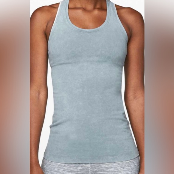 Lululemon Cool Racerback chambray *dye Size 6 - Picture 1 of 4